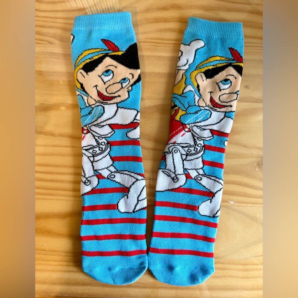 Women’s Disney Pinocchio Striped Blue Socks